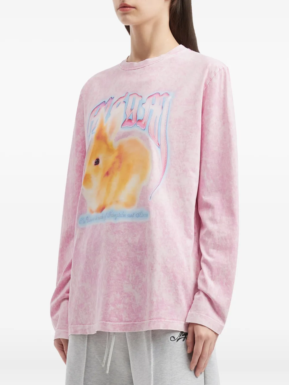 Msgm Bunny-print Top In Purple