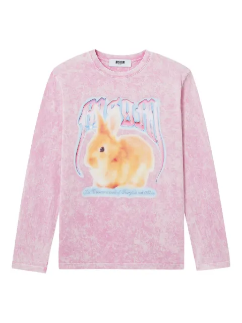MSGM bunny-print top