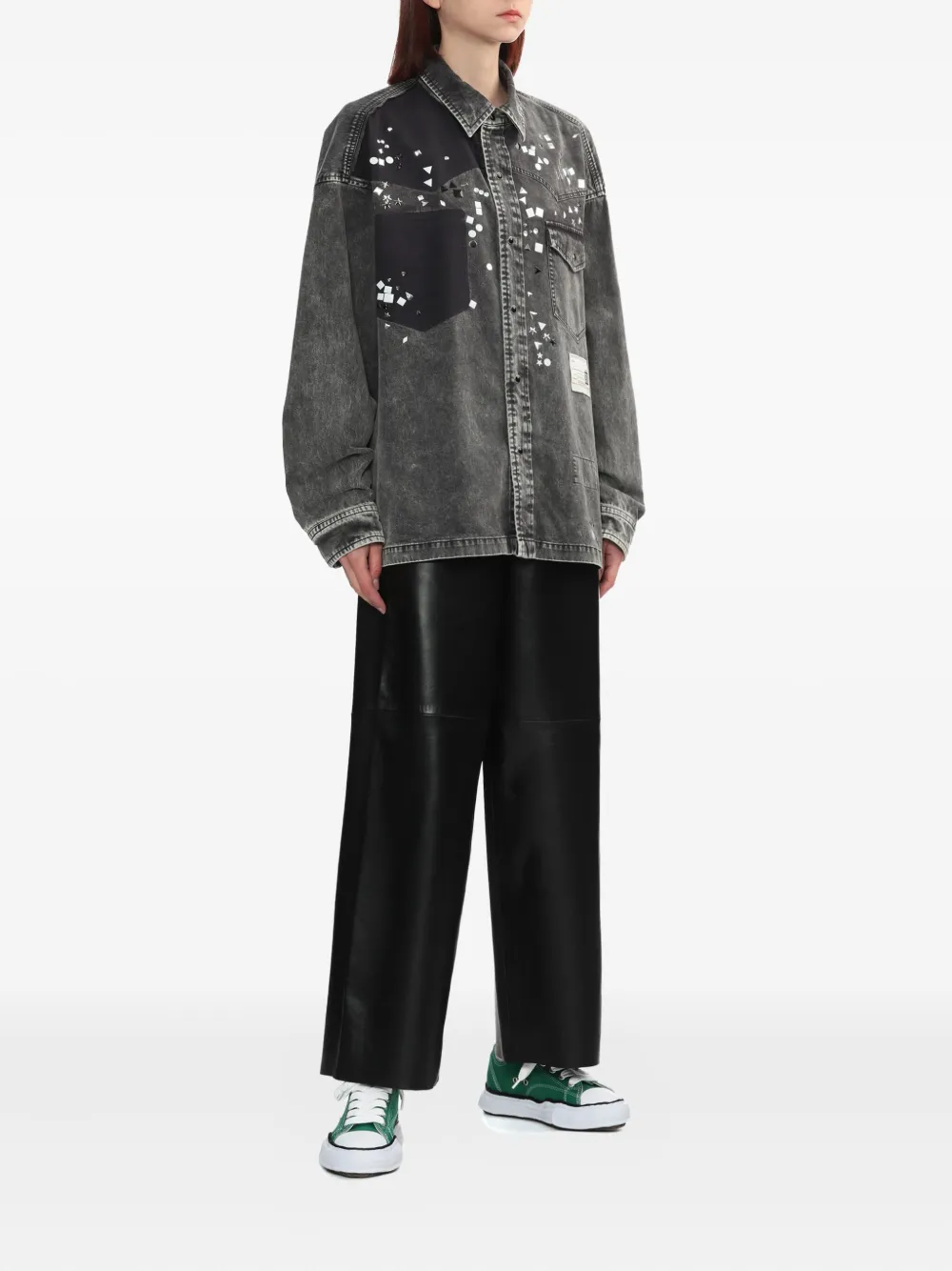 Maison MIHARA YASUHIRO denim shirt - Grijs