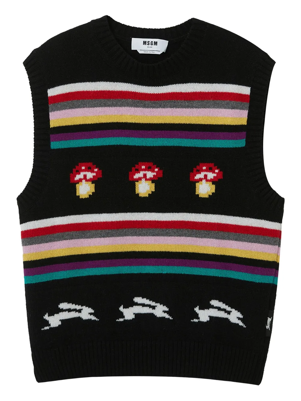 MSGM striped tank top | Black | Image 1