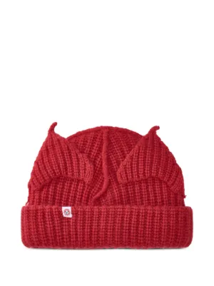 Charles Jeffrey Loverboy Knit Beanie Hat | Red | FARFETCH ZA