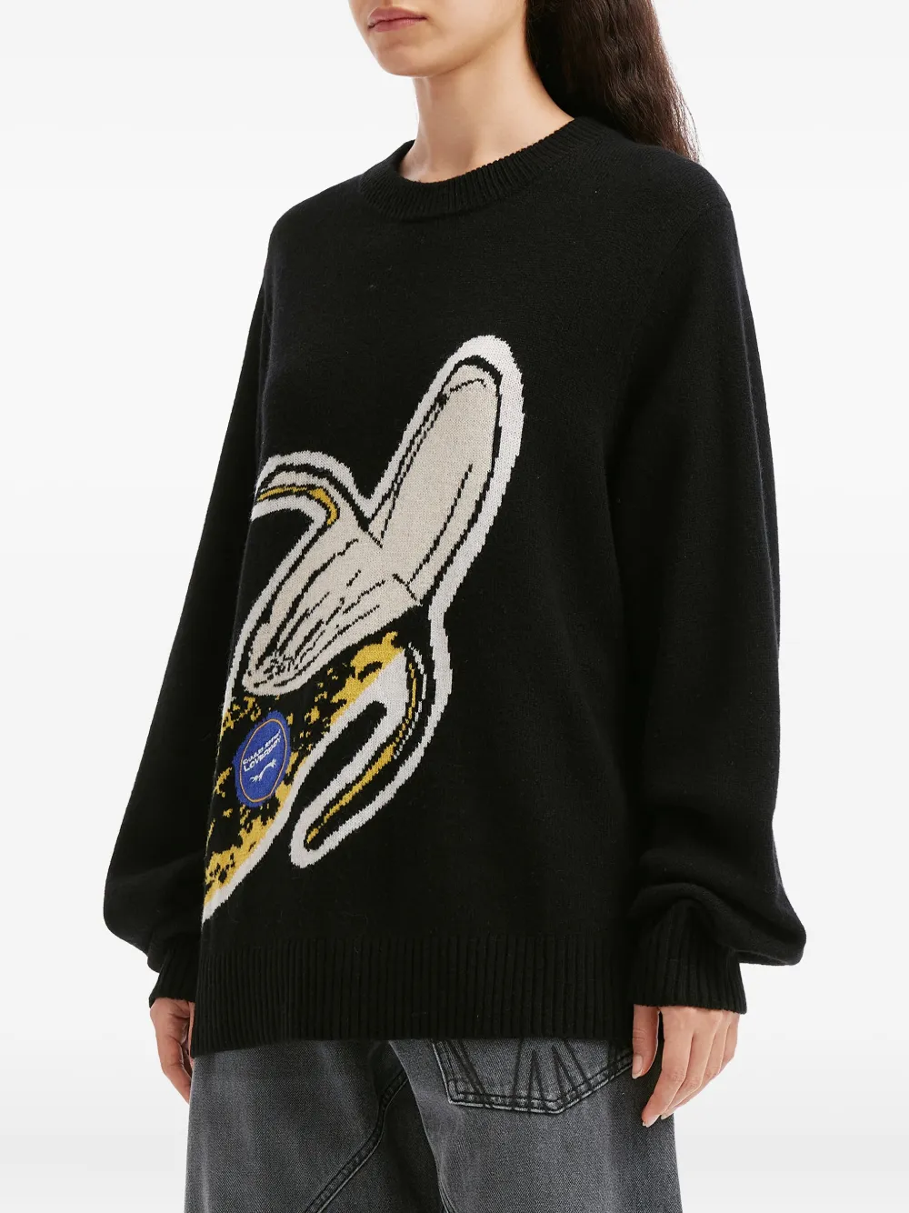 Charles Jeffrey Loverboy Banana-graphic Sweater In Black