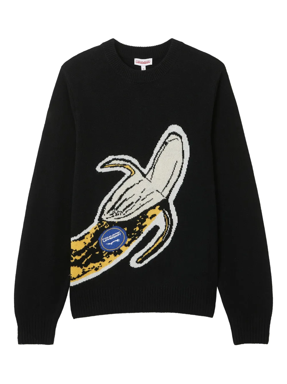 Charles Jeffrey Loverboy Banana-graphic Sweater In Black