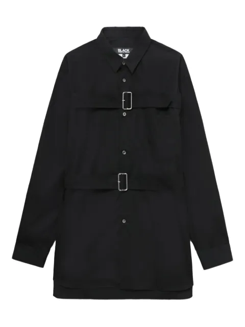 Black Comme Des Garçons buckled cotton shirt