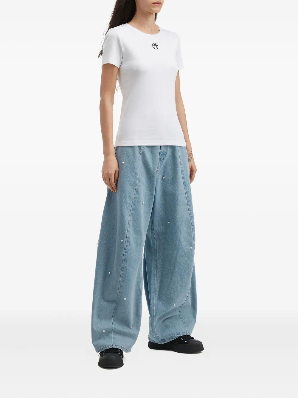 Kimhekim pearl-embellished jeans - Blauw