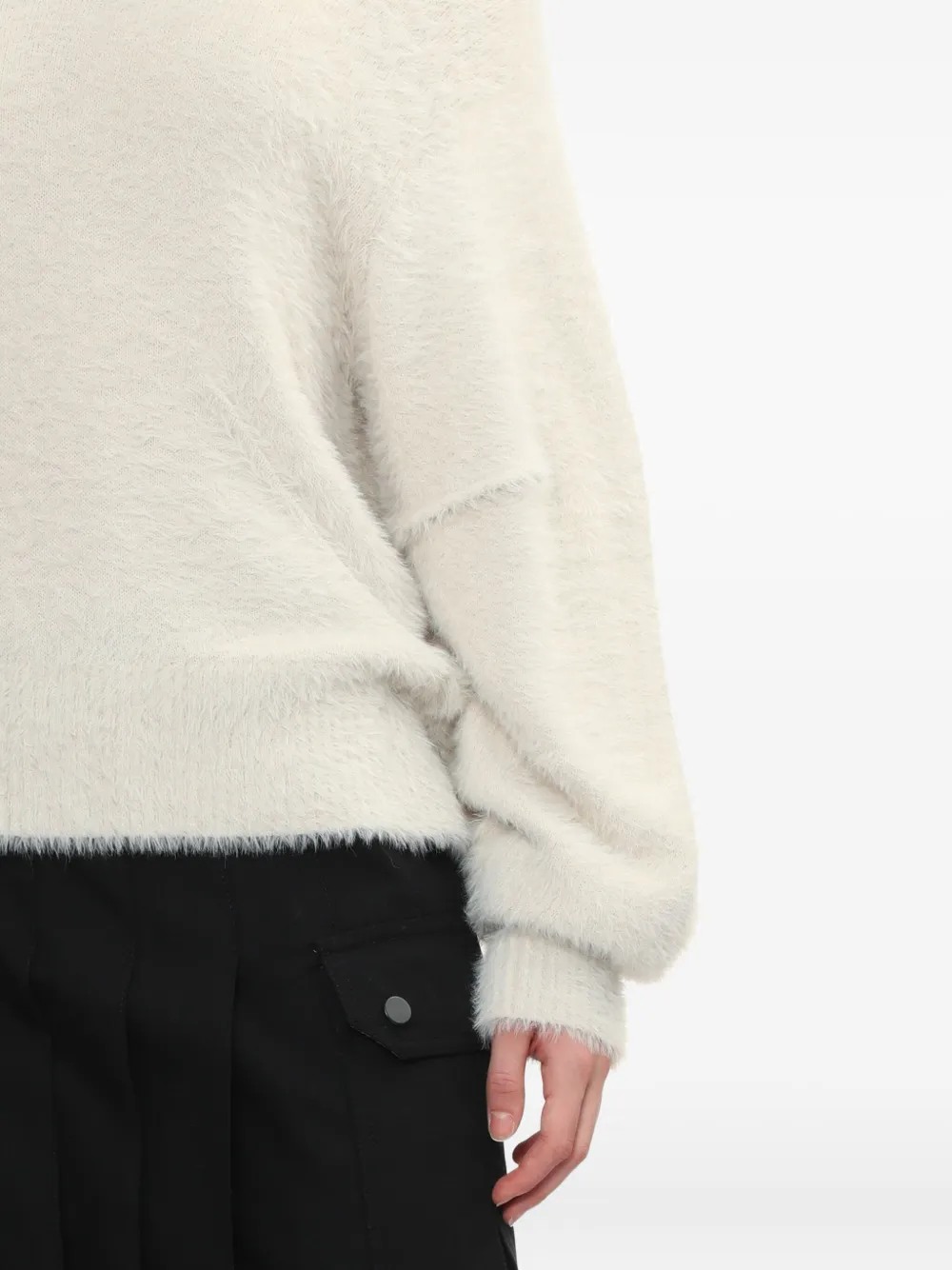Helmut Lang Panelled Sweater In Neutral
