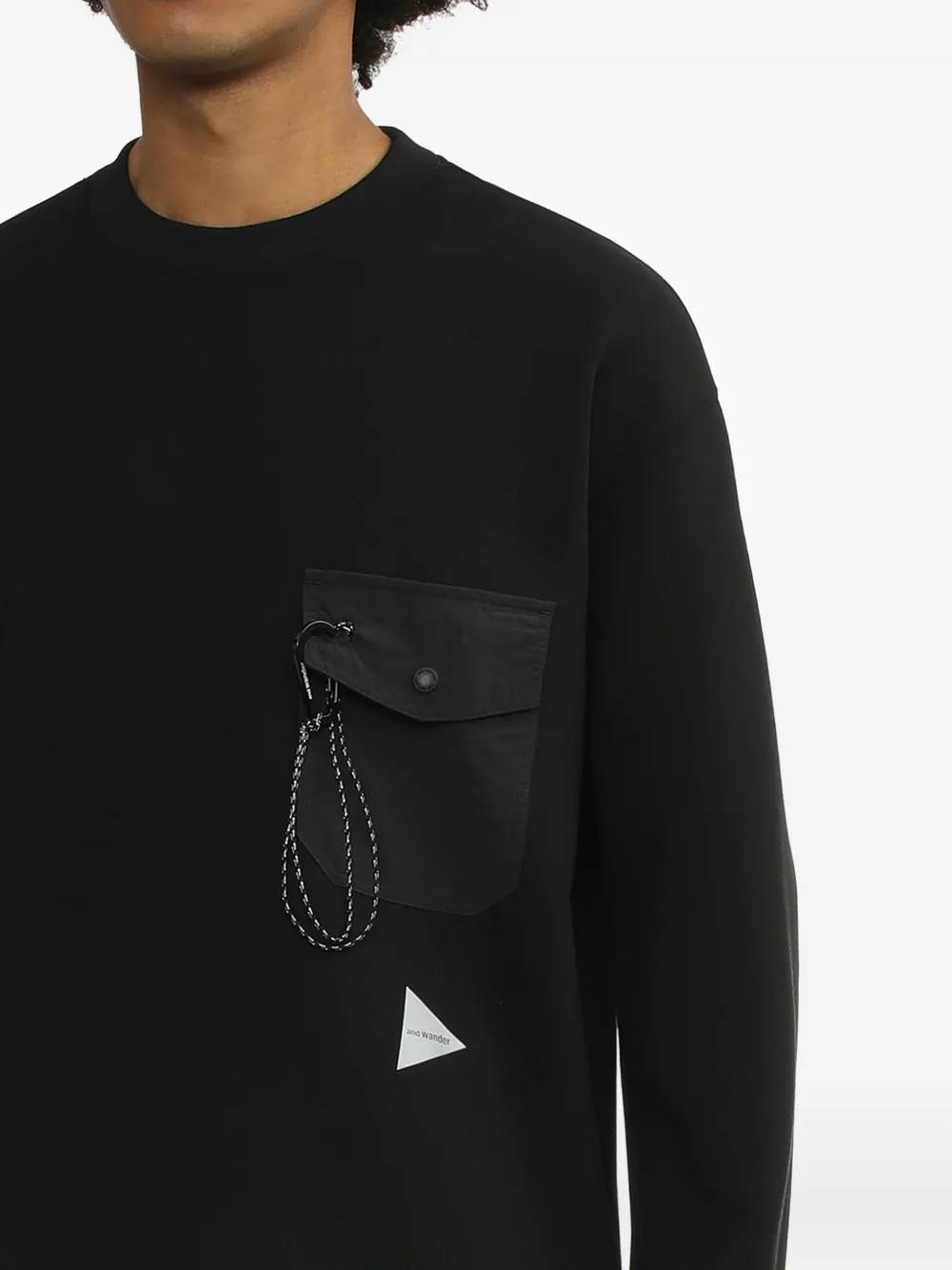 and Wander Sweater met ronde hals Zwart