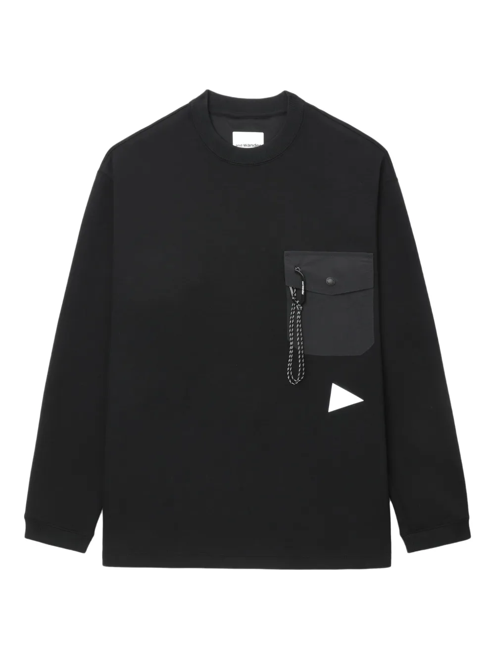 and Wander sudadera con cuello redondo | negro | Image 1