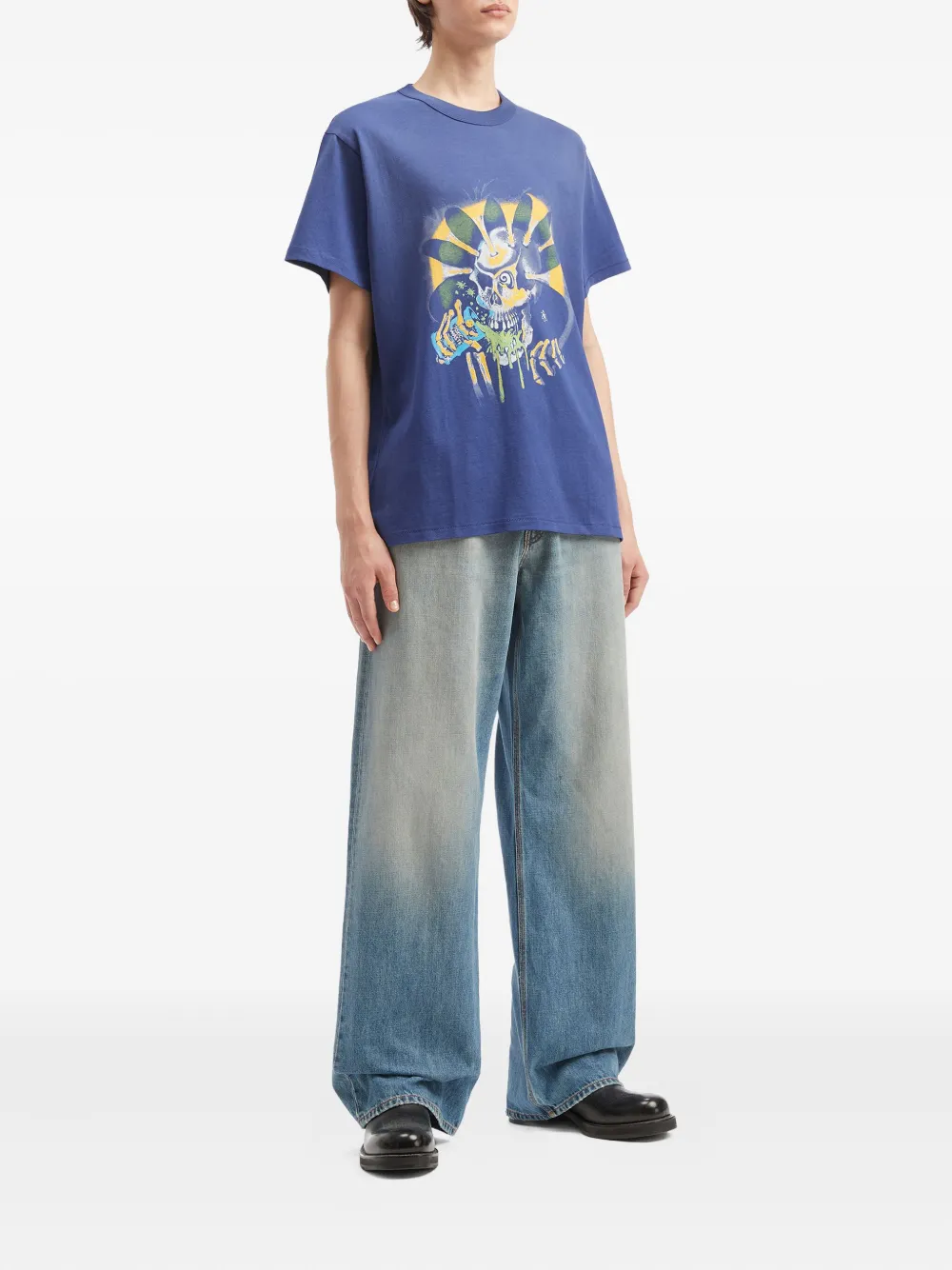 ERL graphic print T-shirt - Blauw