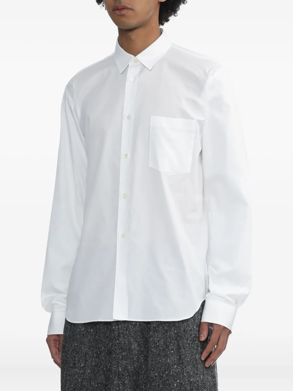 Black Comme Des Garçons Pocket Buttoned Shirt In Multi