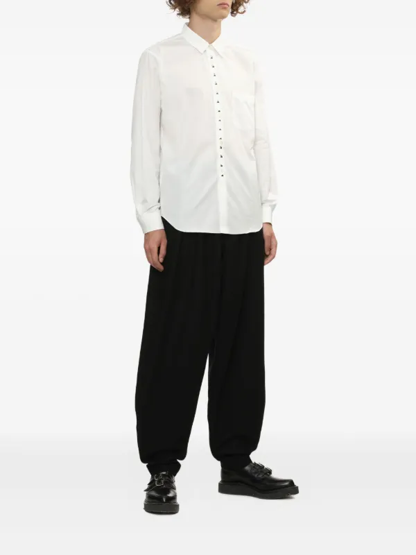 BLACK COMME des GARÇONS ホワイト長袖シャツ S ジップ Black Comme Des Garçons スタッズボタン シャツ | ホワイト | FARFETCH JP
