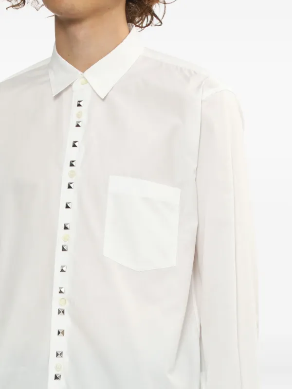Black Comme Des Garçons スタッズボタン シャツ | ホワイト | FARFETCH JP