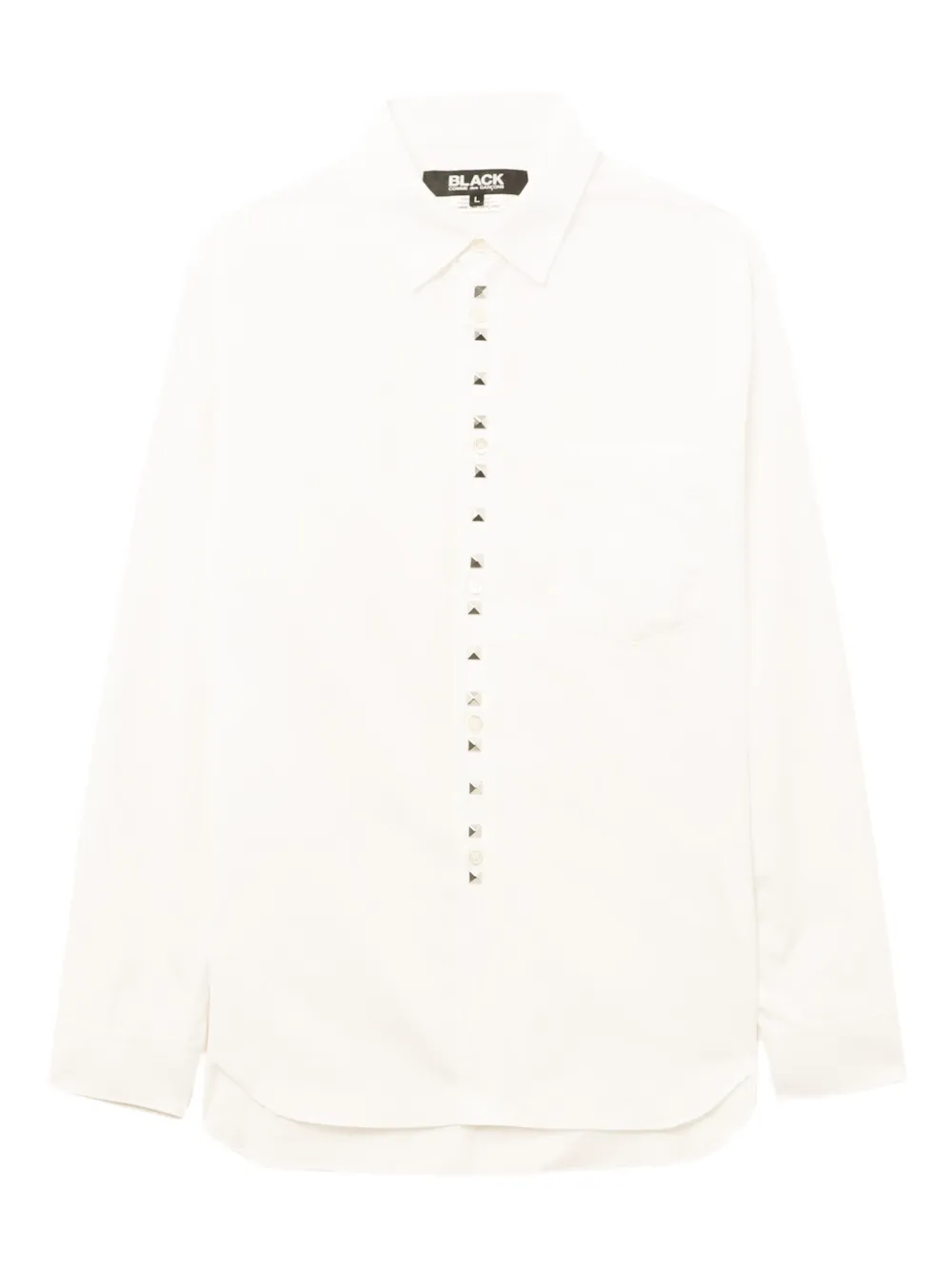 Black Comme Des Garçons camisa con botones de presión | blanco | Image 1