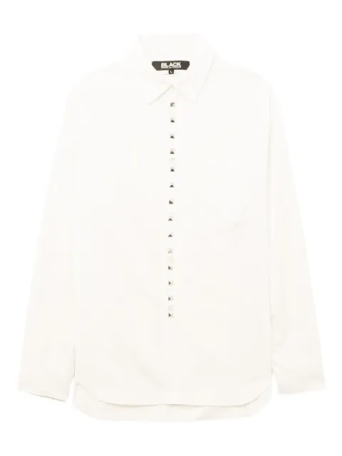 Black Comme Des Garçons stud button shirt