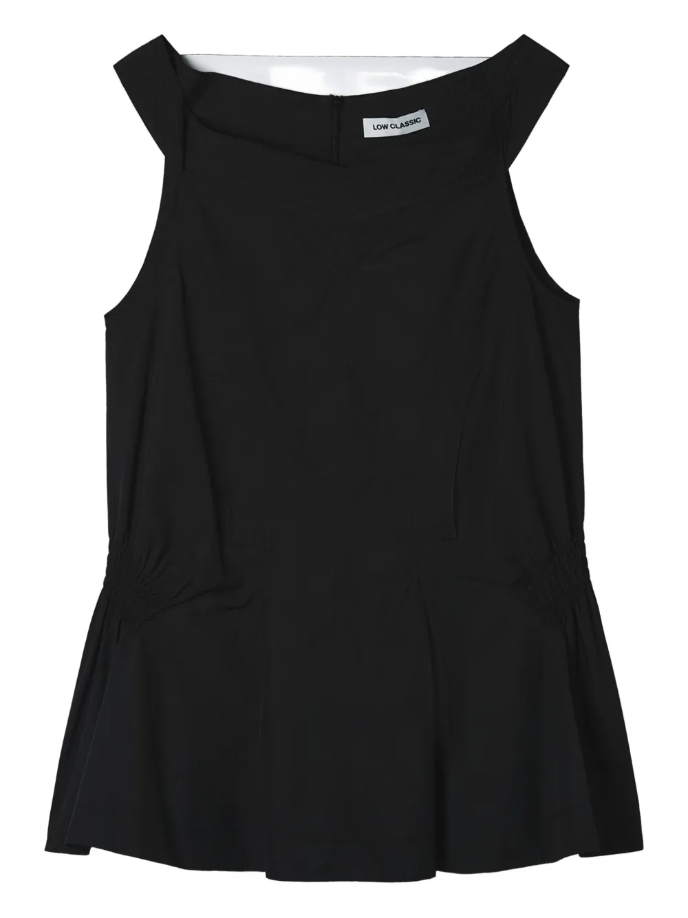 Low Classic shirred top - Nero