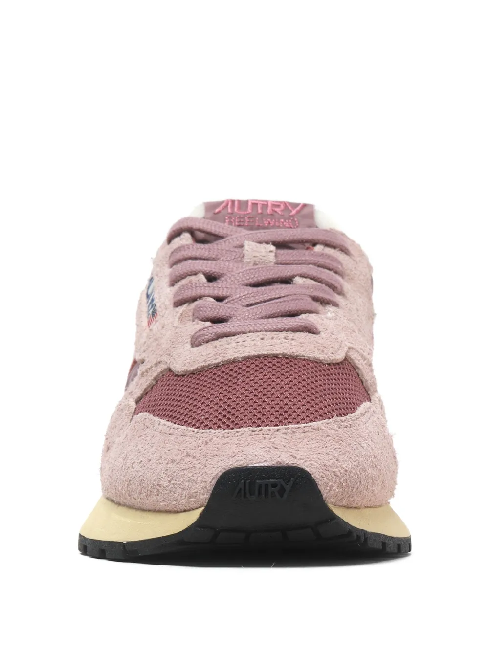 Autry Suede Panelled Sneakers In Pink