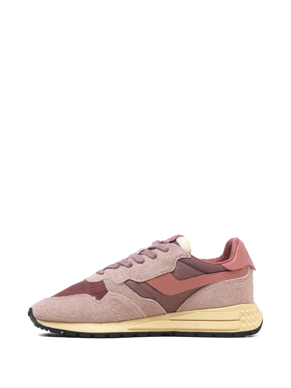 Autry Suede Panelled Sneakers In Pink