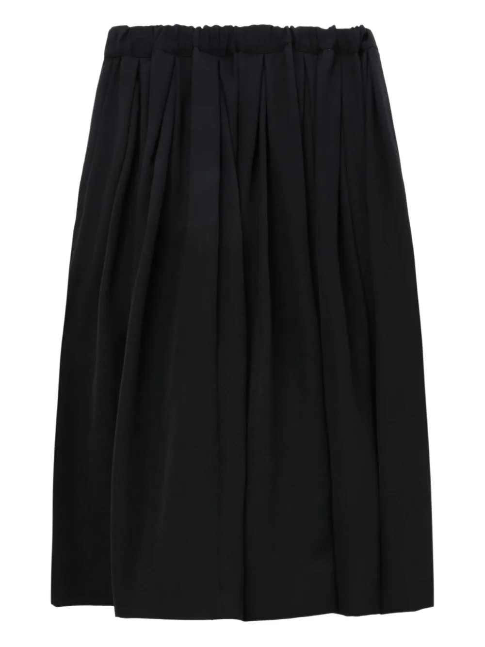 Comme Des Garçons Pleated Midi Skirt In Black