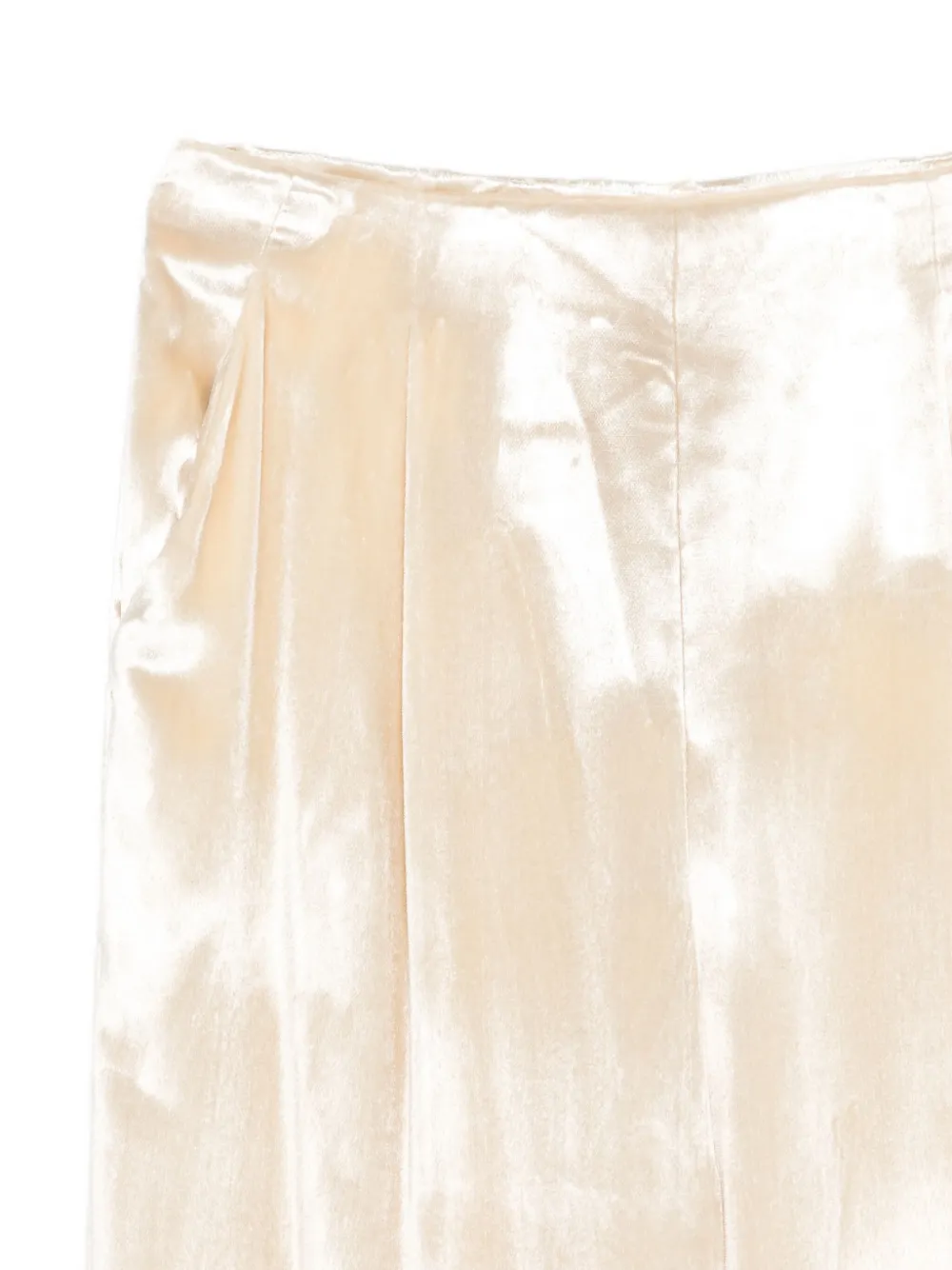 Alberta Ferretti Pleated Straight Trousers In Neutral