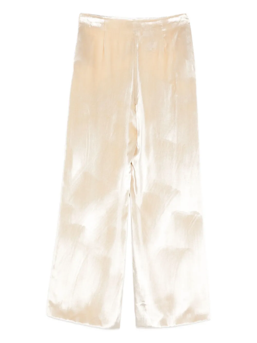 Alberta Ferretti Pleated Straight Trousers In Neutral