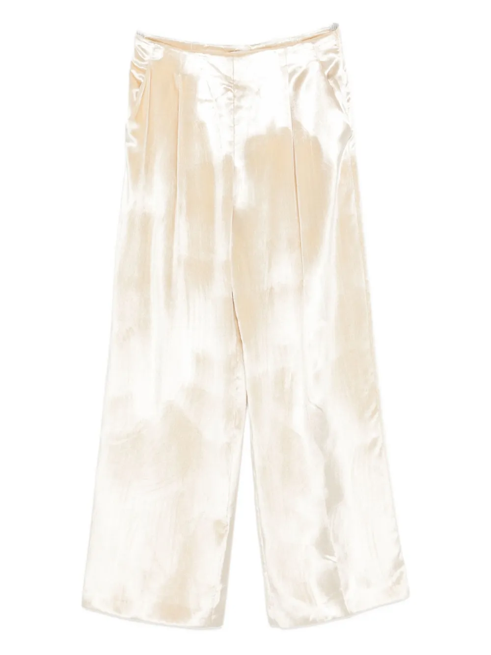 Alberta Ferretti Pleated Straight Trousers In Neutral