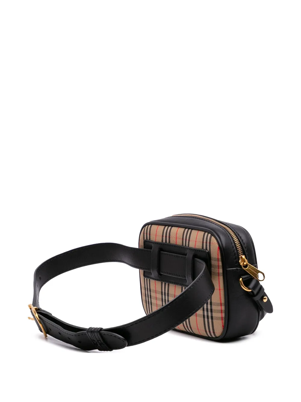 Pre-owned Burberry 2000-2017 Haymarket Check Canvas 1983 Link Belt Bag