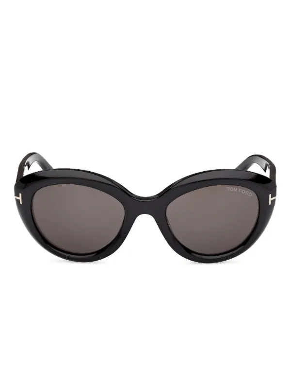 TOM FORD ラウンドサングラス ブラック TOM FORD Eyewear ラウンドフレーム サングラス | ブラック | FARFETCH JP