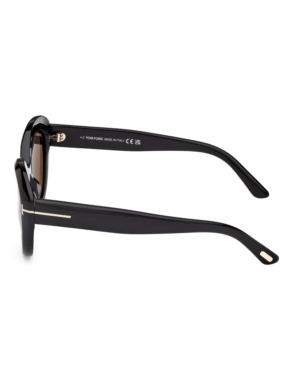 TOM FORD Eyewear Zonnebril met rond montuur Zwart