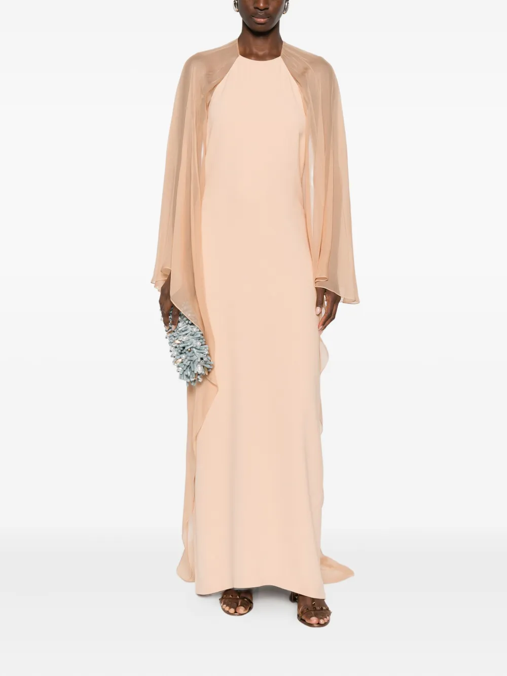 Alberta Ferretti Jurk met halternek - Beige