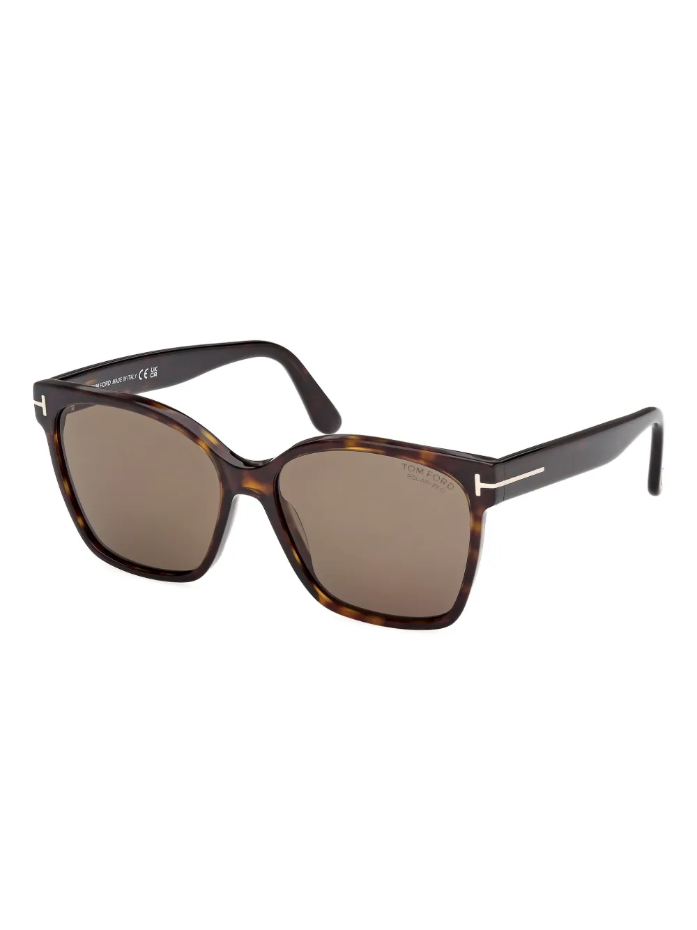 TOM FORD Eyewear Zonnebril met vierkant montuur - Bruin