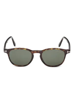 TOM FORD Eyewear ラウンドフレーム サングラス | ブラック | FARFETCH JP