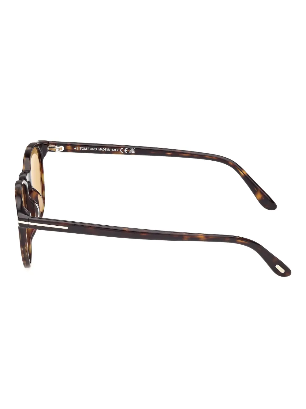 TOM FORD Eyewear Zonnebril met rond montuur Bruin