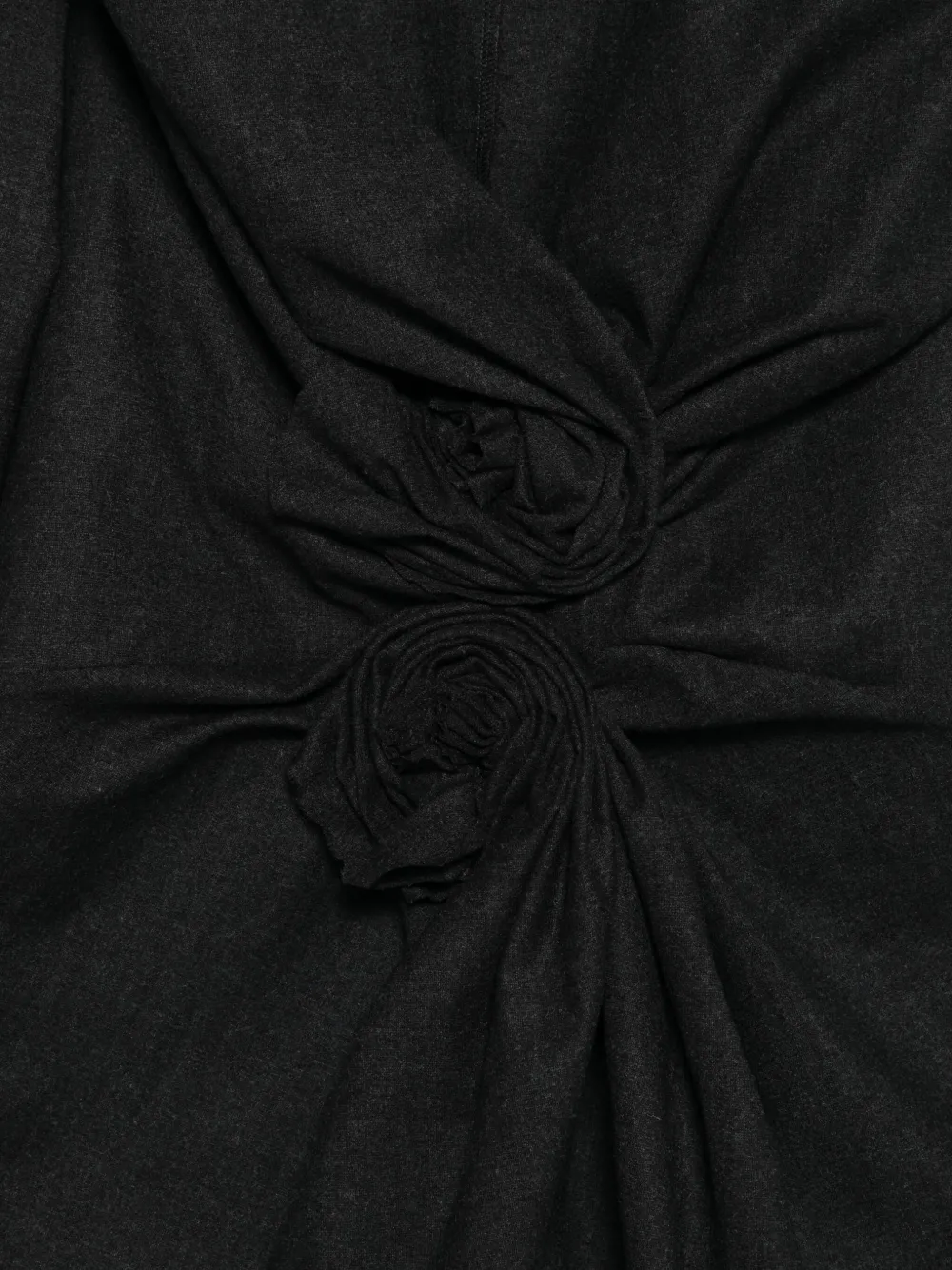 Alberta Ferretti Rosette gedrapeerde jurk Zwart