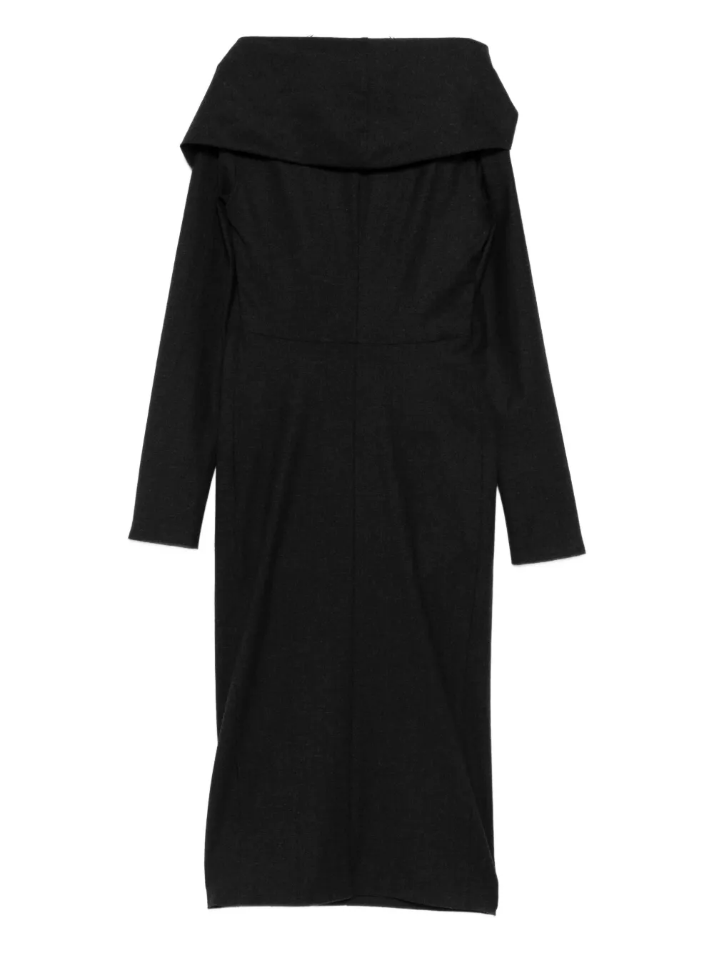 Alberta Ferretti Rosette draped dress - Zwart