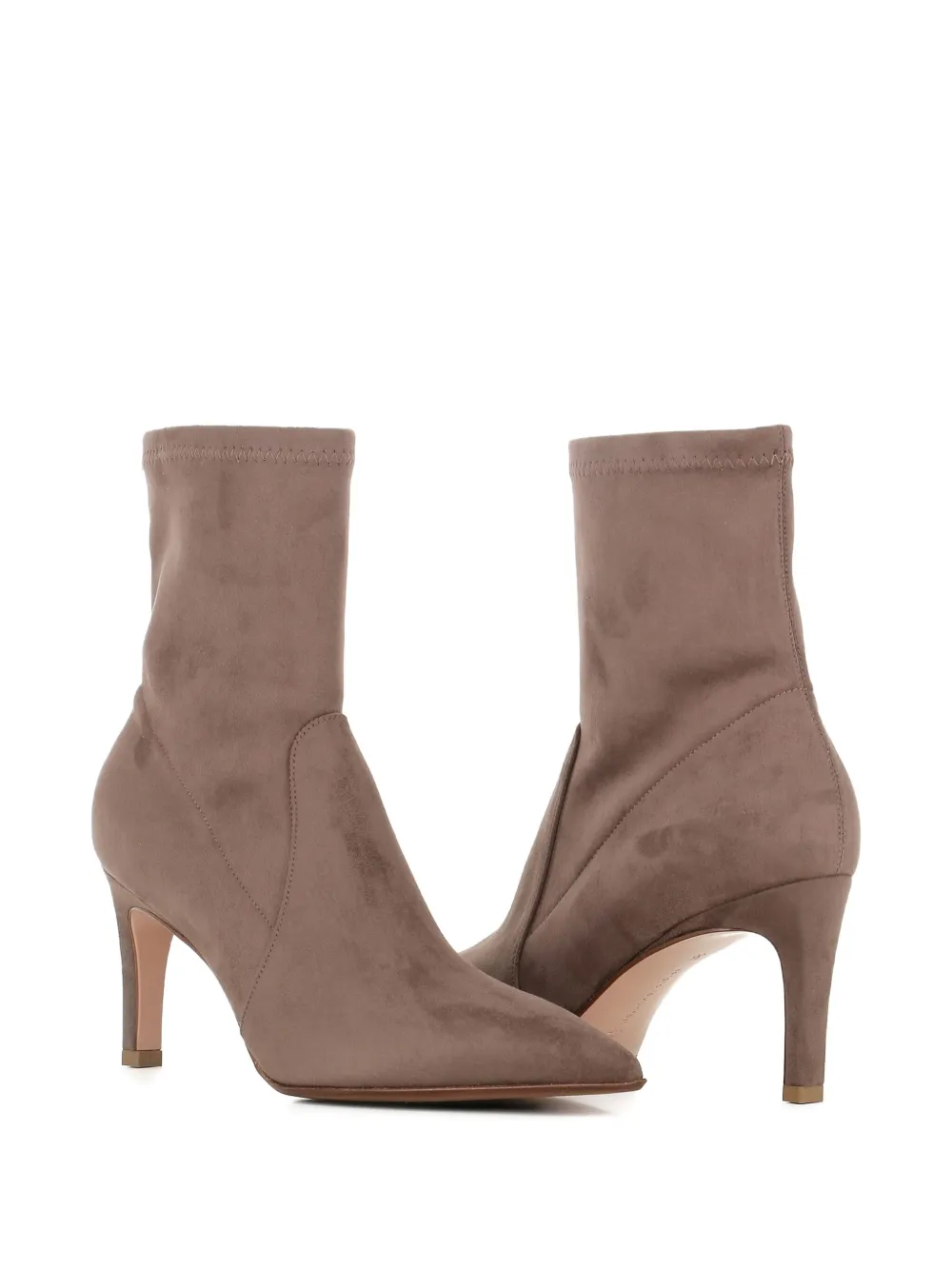 Sergio Levantesi 75 mm stiletto laarzen met puntige neus Beige