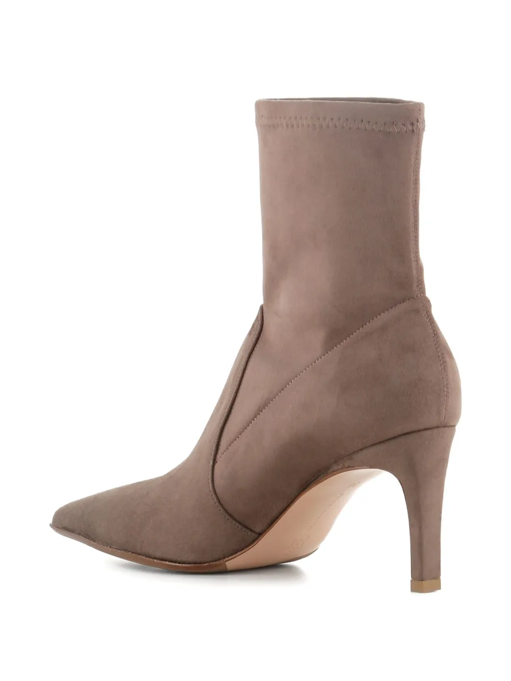 Sergio Levantesi 75 mm stiletto laarzen met puntige neus Beige