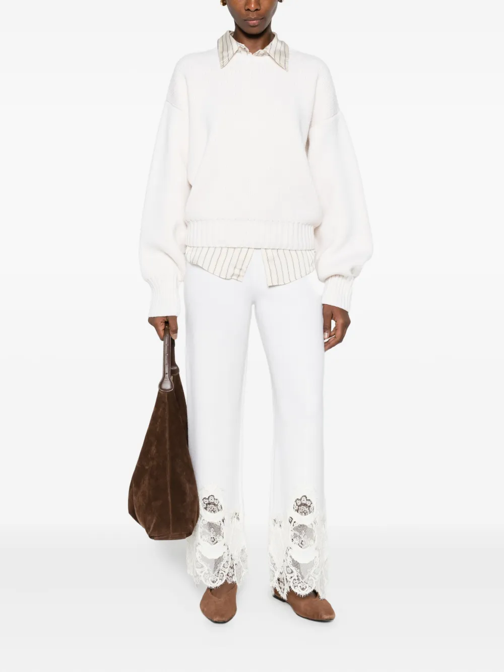 Ermanno Scervino Hose mit Spitzendetail | Marlenehosen | Image 2