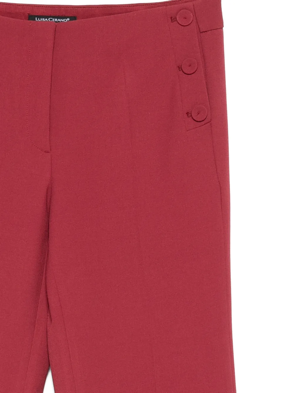 Luisa Cerano Button-detail Trousers In Red