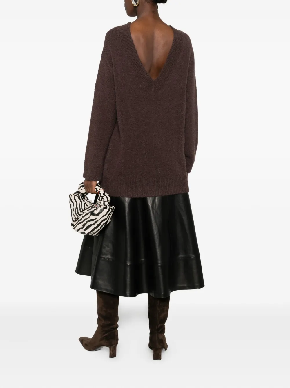 Dorothee Schumacher Loving Touch Crew-neck Sweater In Brown