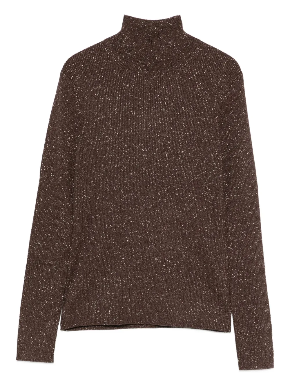 Luisa Cerano turtleneck knitted sweater | Brown | Image 1