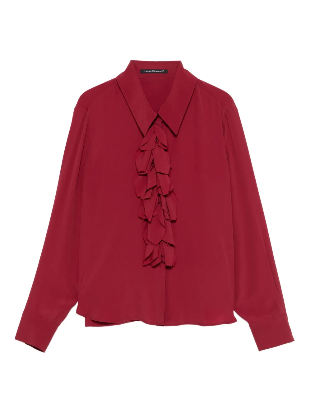 Luisa Cerano Blusa con ruches - Rosso
