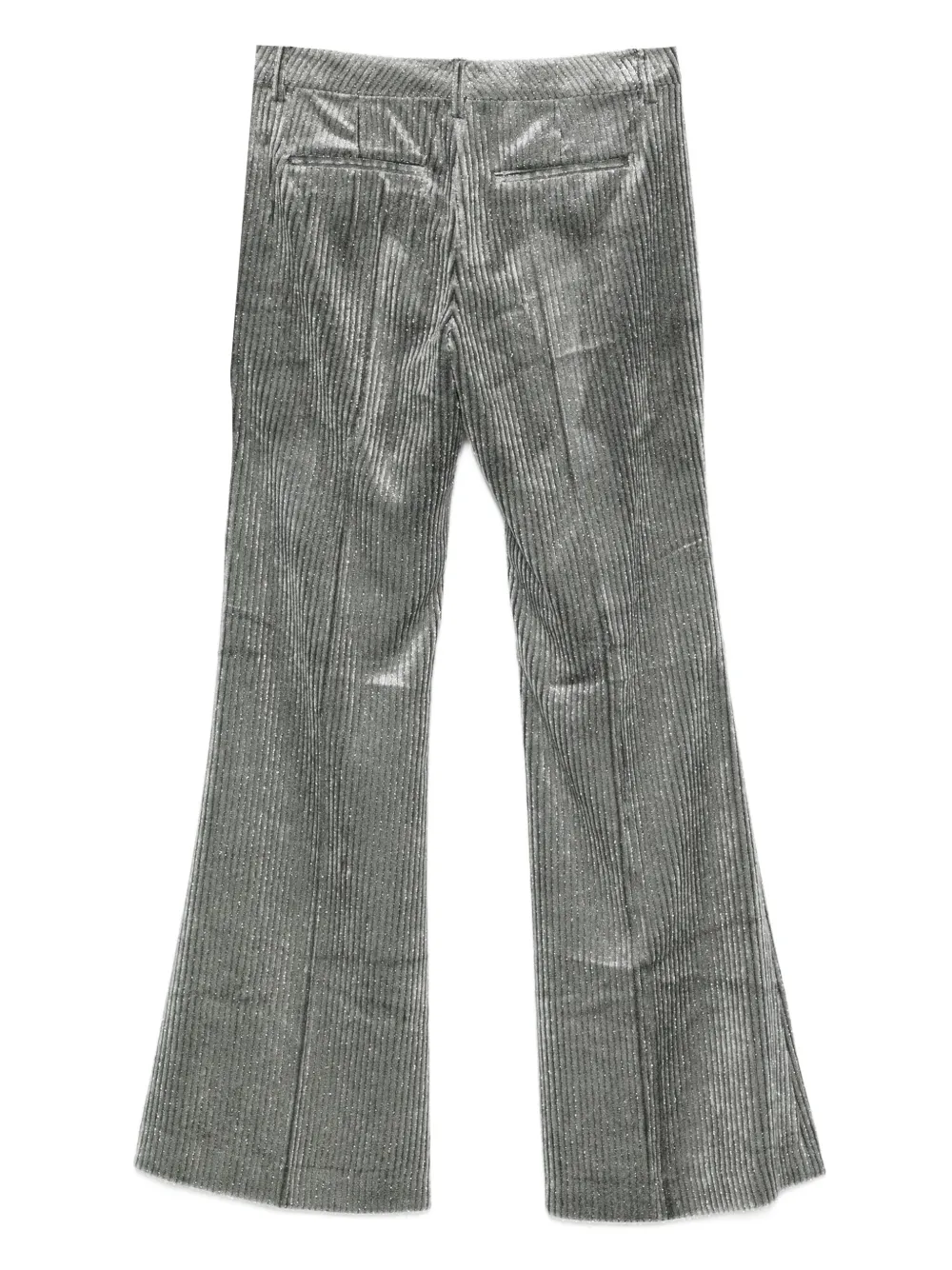 Luisa Cerano Ribfluwelen flared broek met glitter - Grijs