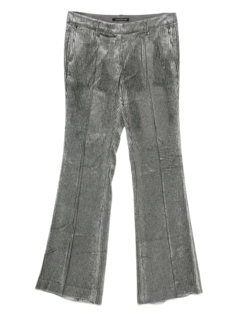 Luisa Cerano glitter-effect corduroy flared trousers