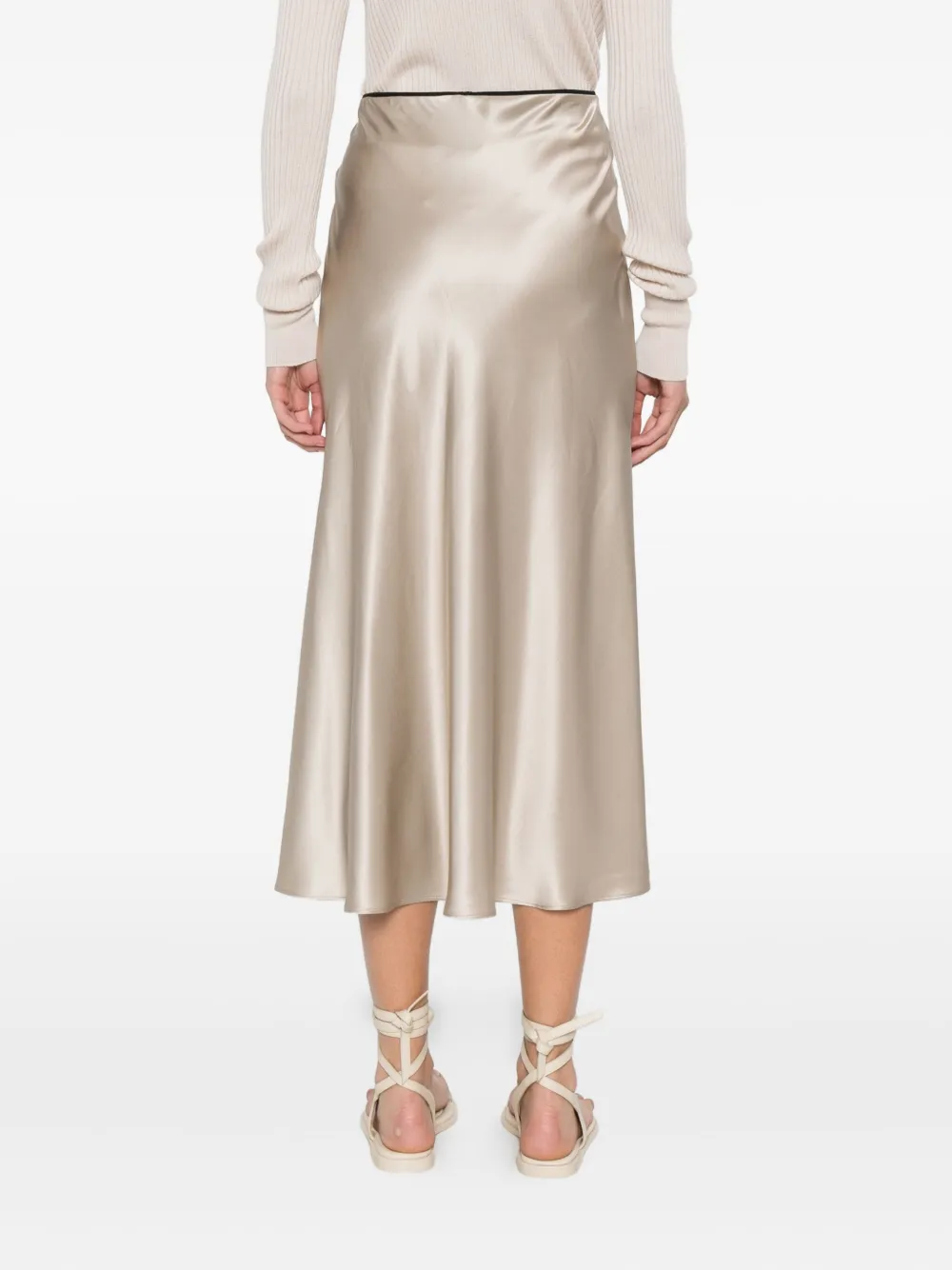 Luisa Cerano Flared straight midi-rok Beige
