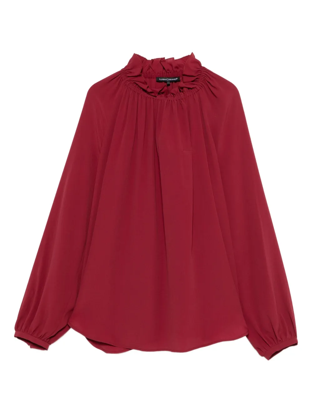 Luisa Cerano ruffled blouse | Red | Image 1