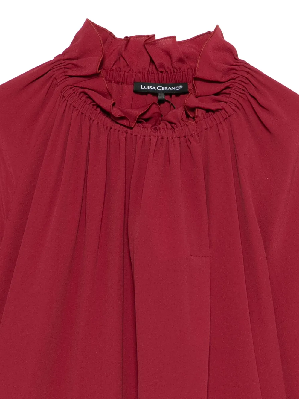 Luisa Cerano Shirt met ruches Rood