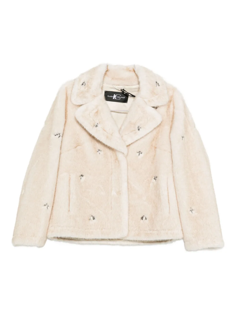 Luisa Cerano Giacca con decorazione - Bianco