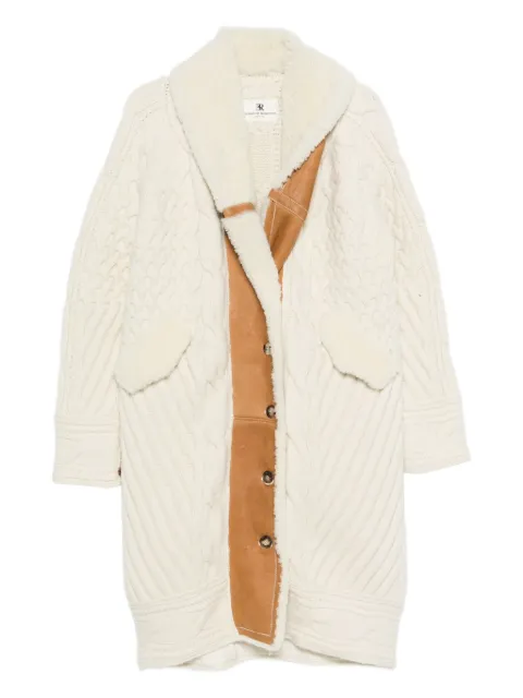 Ermanno Scervino cable-knit shearling coat 