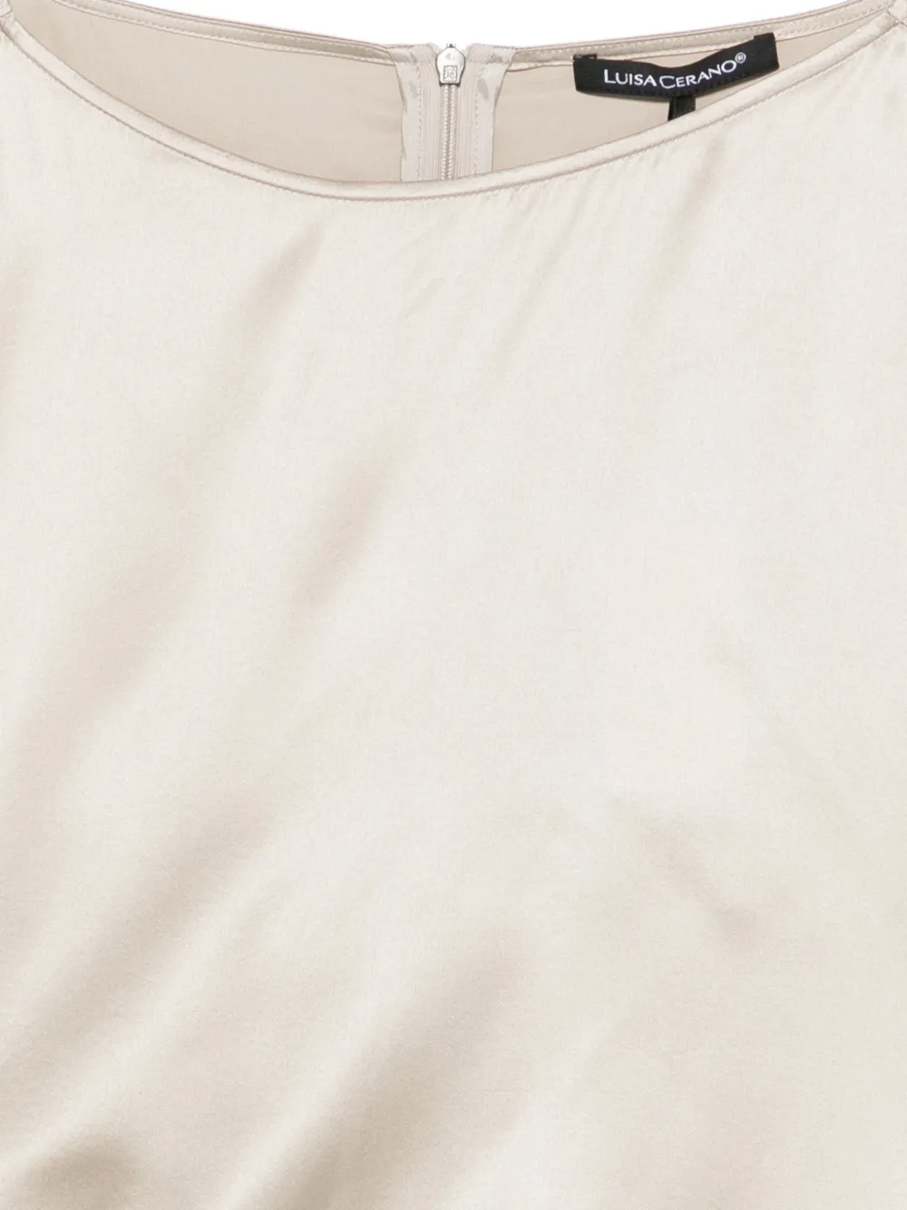 Luisa Cerano Top met gedrapeerd detail Beige