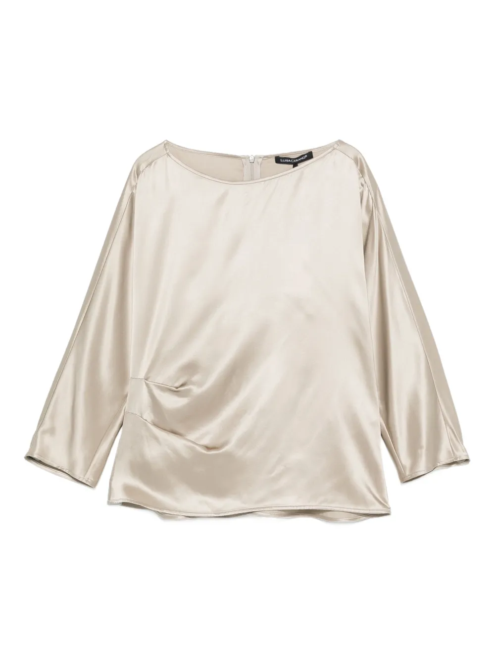 Luisa Cerano draped-detailing top | Neutrals | Image 1